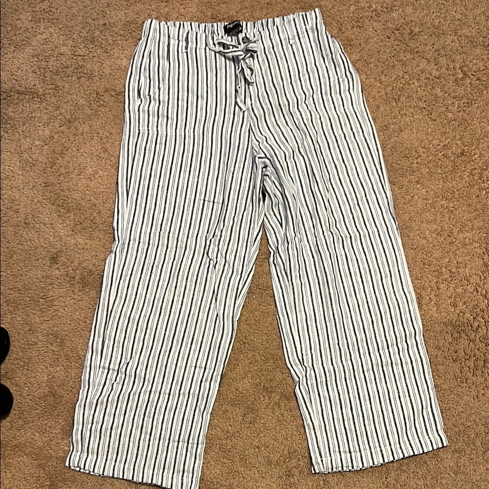 Striped Wide-Leg Pants
